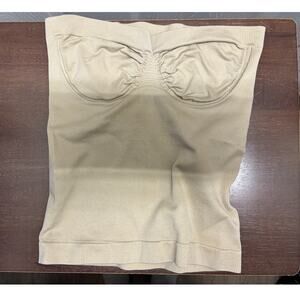 Heavenly Shapewear Women's Size Medium Beige Ribbed Underwire Sculp Top